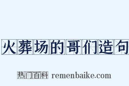 火葬场的哥们造句是什么意思的图片